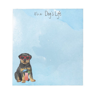 Bloco De Notas Notepad do Summer Rottweiler