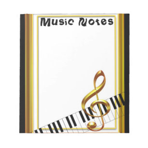 Bloco De Notas Notepad do teclado do Piano do Music Lover