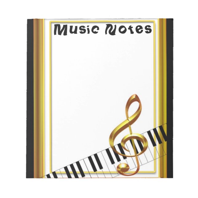 Bloco De Notas Notepad do teclado do Piano do Music Lover (Frente)