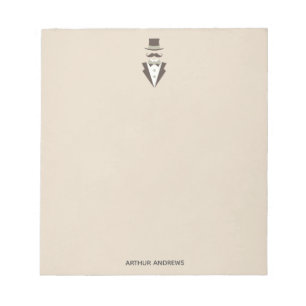 Bloco De Notas Notepad do Top Hat do Homem de Cânhamo Vintage