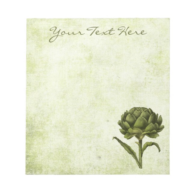 Bloco De Notas Notepad do Vintage Artichoke (Frente)