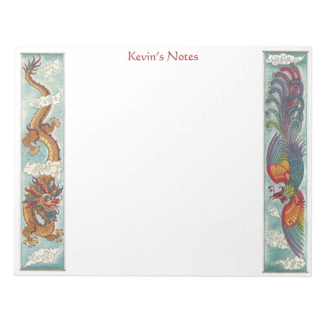 Bloco De Notas Notepad Dragon & Phoenix (Frente)