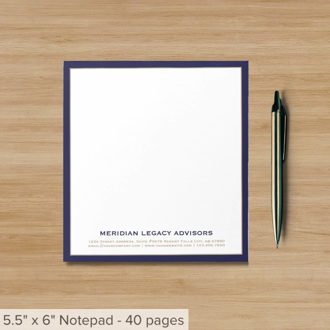 Bloco De Notas Notepad Elegante e Dourado para empresas (Criador carregado)