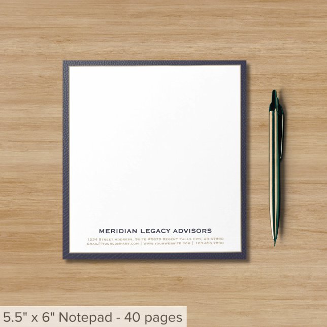Bloco De Notas Notepad Elegante e Dourado para empresas (Criador carregado)