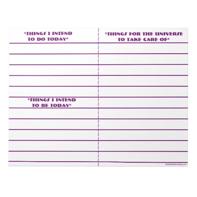 Bloco De Notas Notepad "Fazer, Ser, Manifestar" (Roxo) (Frente)