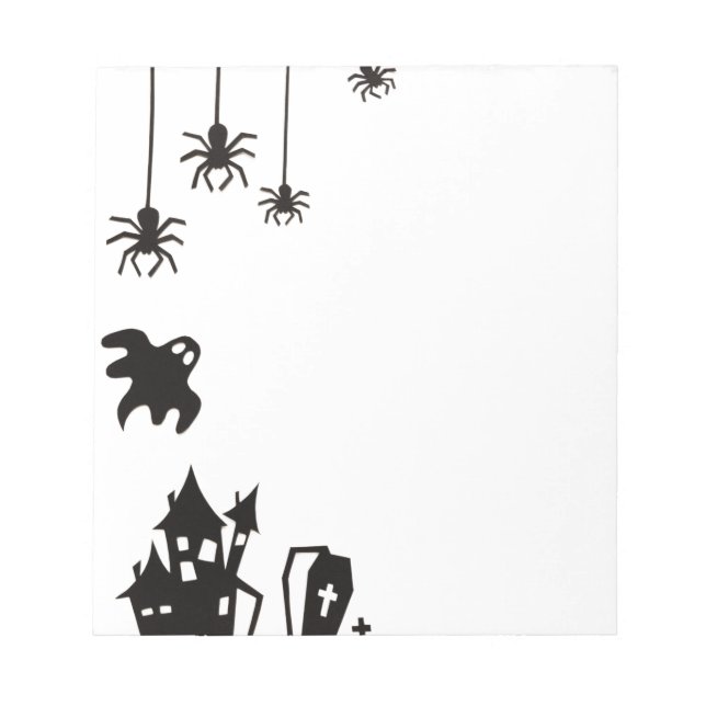 Bloco De Notas Notepad Feliz de Halloween - Pumpkin e Bat Louco (Frente)