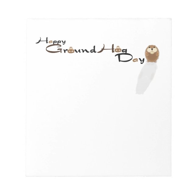 Bloco De Notas Notepad Feliz do Dia da Marmota (Frente)
