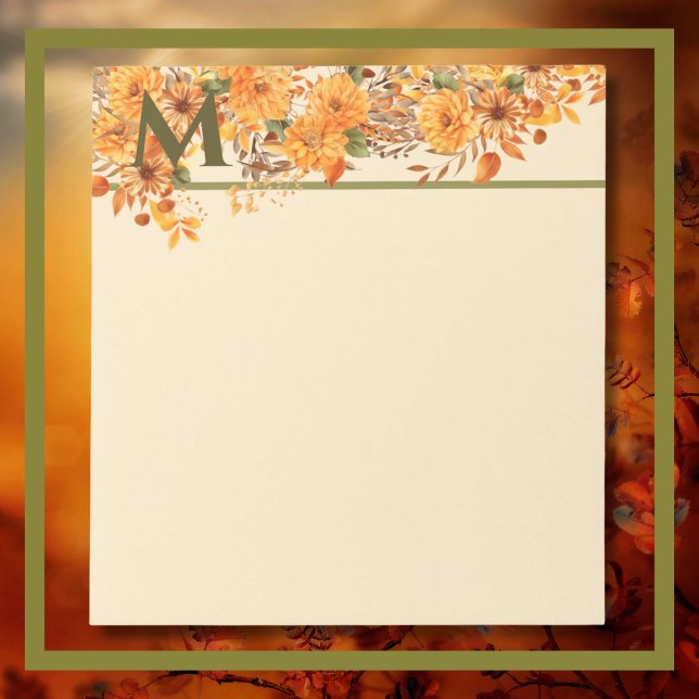 Bloco De Notas Notepad Festivo do outono (AUTUMN FESTIVE NOTEPAD)
