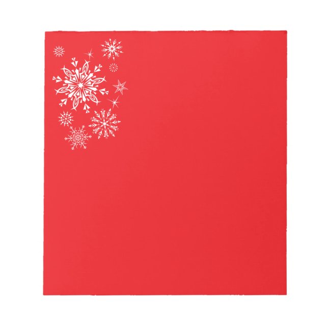 Bloco De Notas Notepad Flocos de Neve Feriados (Frente)