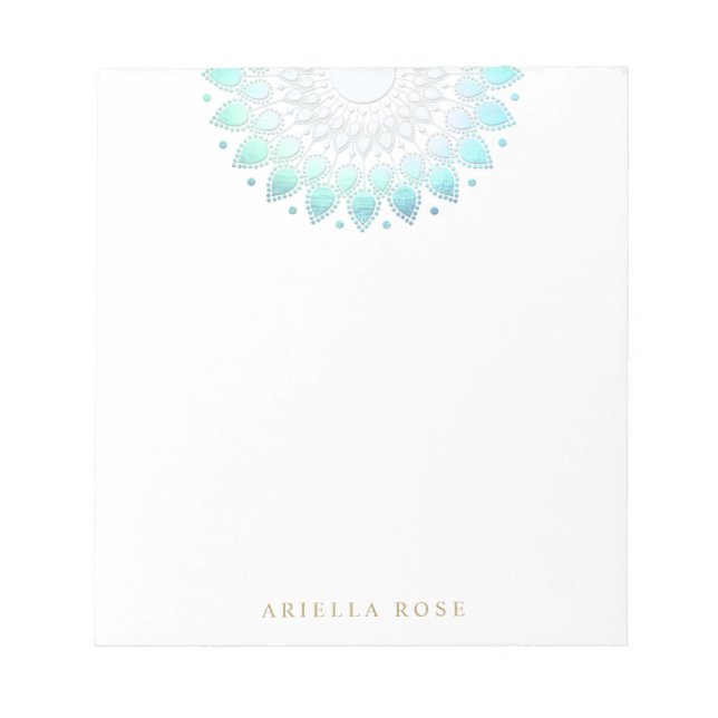 Bloco De Notas Notepad Floral Azul (Frente)