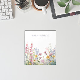 Bloco De Notas Notepad Floral bonito de Flores Selvagens