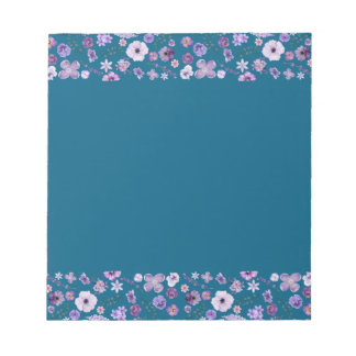 Bloco De Notas Notepad Floral - Borda do Teto Profundo Luxe