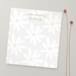 Bloco De Notas Notepad Floral da Cinza Bonita