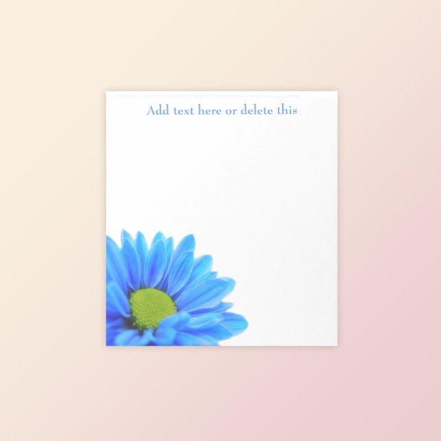 Bloco De Notas Notepad Floral de Margarida Azul-Bonita (Criador carregado)