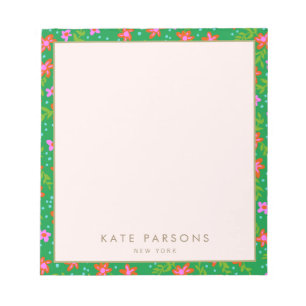 Bloco De Notas Notepad Floral de pré-disquete