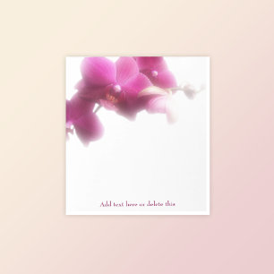 Bloco De Notas Notepad Floral Orquídeo Rosa Elegante