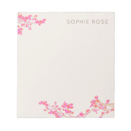 Bloco De Notas Notepad Floral Rosa bonito Feminino