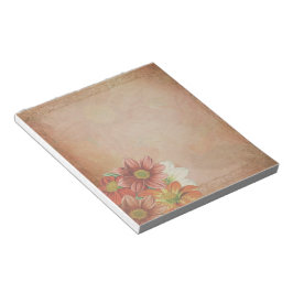 Bloco De Notas Notepad Floral Vintage