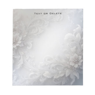 Bloco De Notas Notepad Flourish Branco