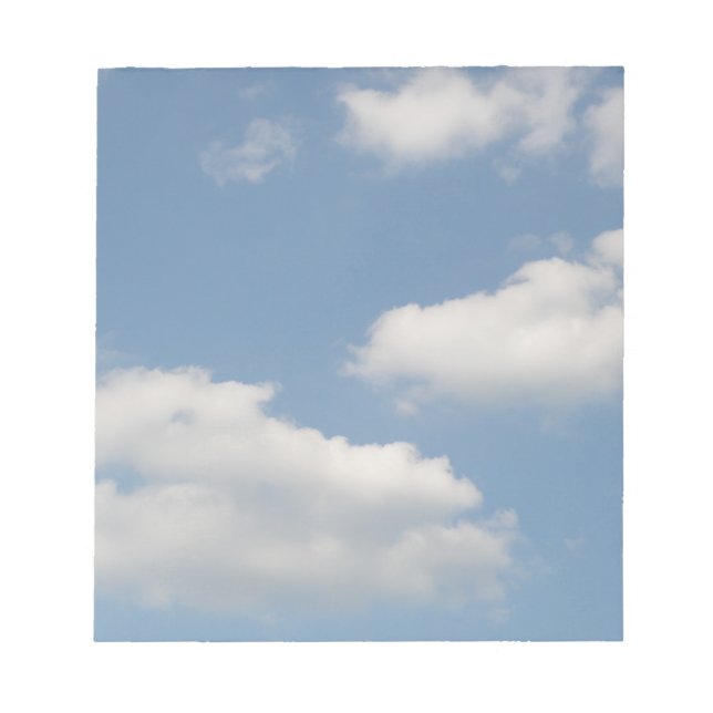Bloco De Notas Notepad Fluffy Cumulus Clouds (Frente)