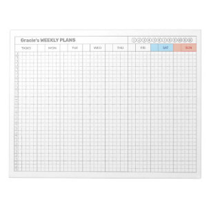 Bloco De Notas Notepad Funcional Mínimo da Grade de Planejamento