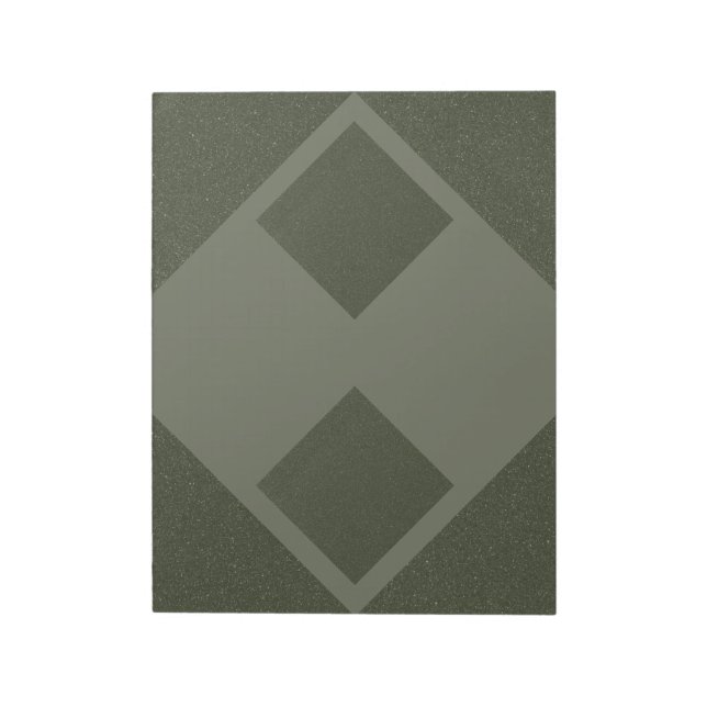 Bloco De Notas Notepad Geométrico Verde em Camada Diamante (Invertido)