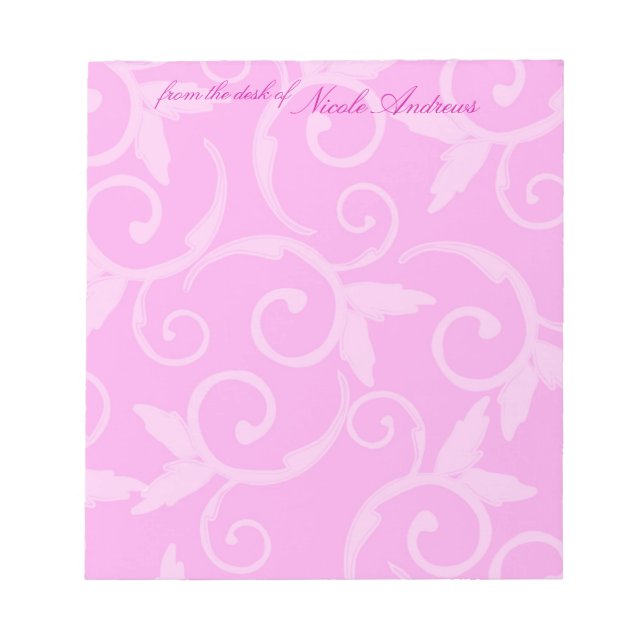 Bloco De Notas Notepad - Girly Swirl (Frente)