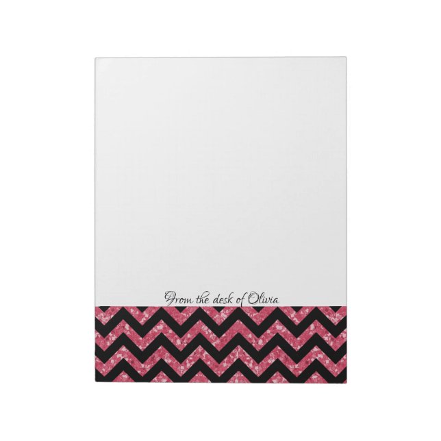 Bloco De Notas Notepad Glitter Rosa (Invertido)
