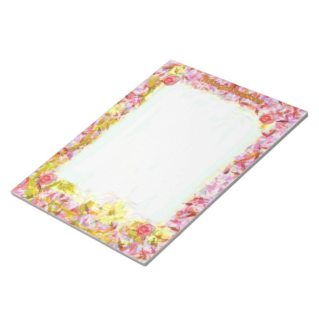 Bloco De Notas Notepad Grande Floral (Inclinado)