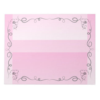 Bloco De Notas Notepad Grande Rosa de Beleza Fluente