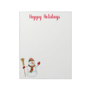 Bloco De Notas Notepad Holiday Snowman