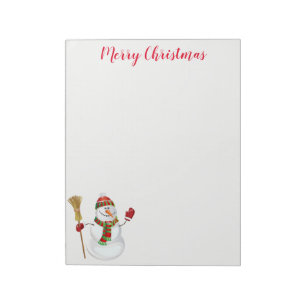 Bloco De Notas Notepad Holiday Snowman