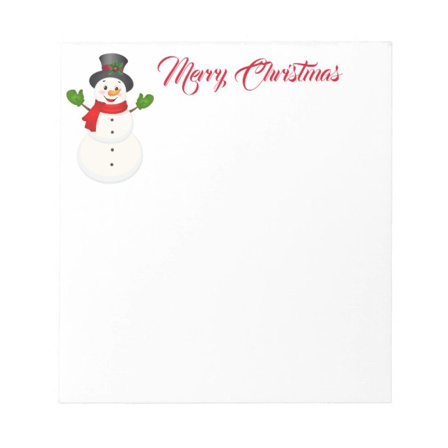 Bloco De Notas Notepad Holiday-Snowman (Frente)