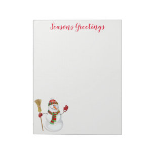 Bloco De Notas Notepad Holiday Snowman