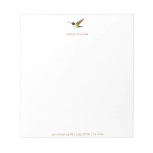 Bloco De Notas Notepad Hummingbird personalizado de Anna