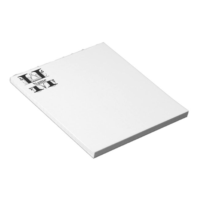 Bloco De Notas Notepad inicial do Papel de carta monograma H (Inclinado)