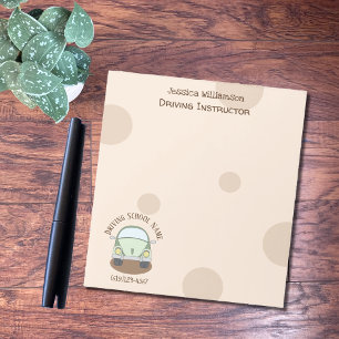 Bloco De Notas Notepad Instrutor de Cartoon Car