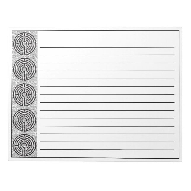 Bloco De Notas Notepad LABYRINTH VII 11x8.5 + Linhas (Frente)