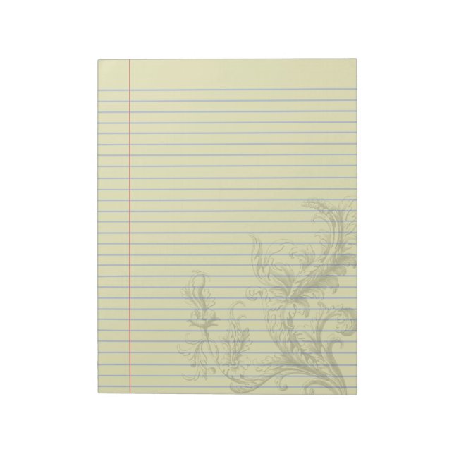 Bloco De Notas Notepad Legal Steampunk Floral Fantasy (Invertido)