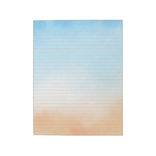 Bloco De Notas Notepad Lined da Beach Watercolor College