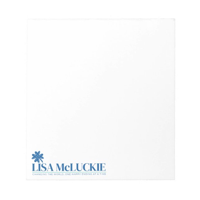 Bloco De Notas Notepad Lisa McLuckie (Frente)