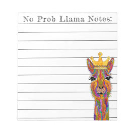 Bloco De Notas Notepad Llama Alpaca, bonito e colorido
