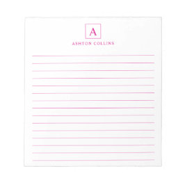 Bloco De Notas Notepad Magenta Básico Minimalista