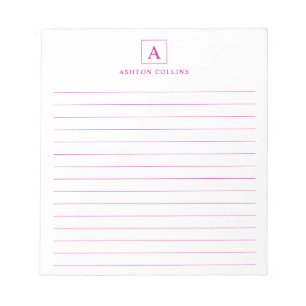 Bloco De Notas Notepad Magenta Básico Minimalista