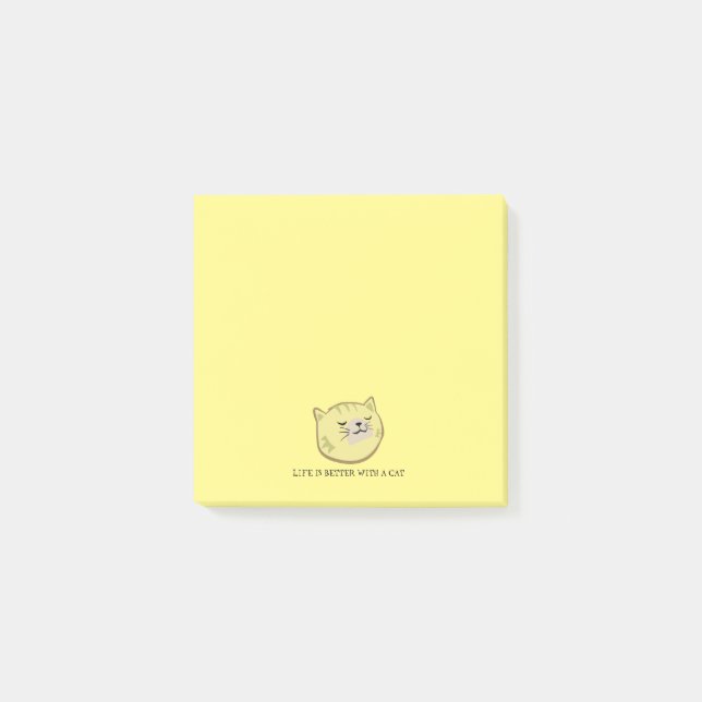 Bloco De Notas Notepad Magnético Zen Cat (Frente)