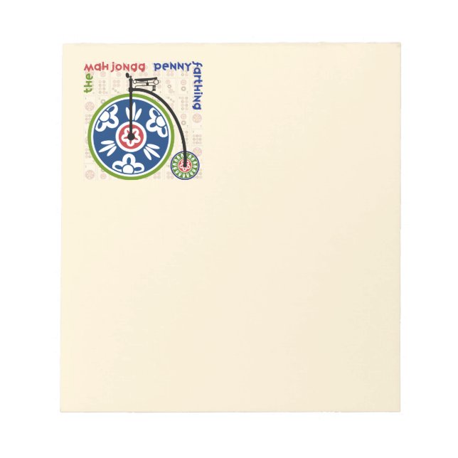 Bloco De Notas Notepad Mah Jongg Pennyfarthing (Frente)