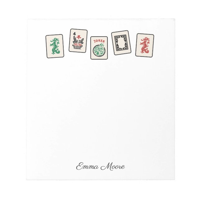 Bloco De Notas Notepad Maj Jongg (Frente)