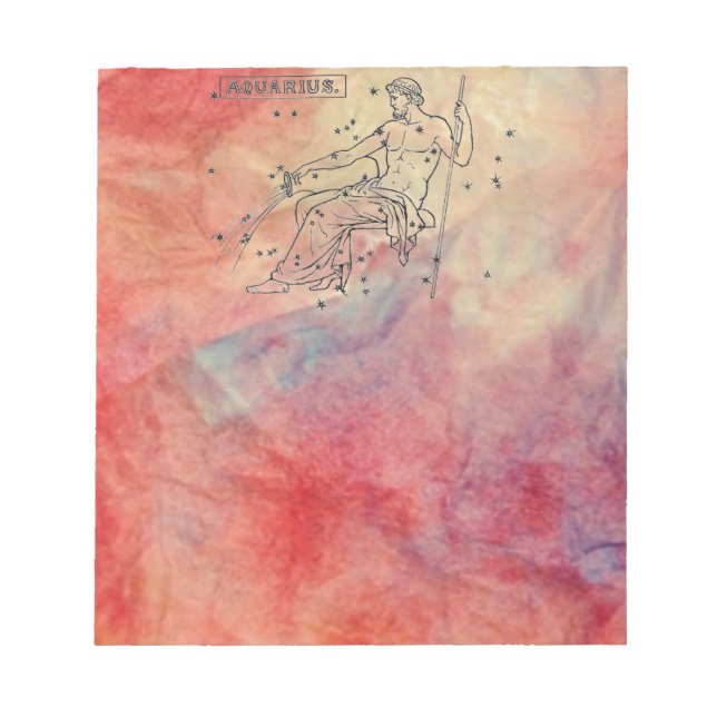 Bloco De Notas Notepad Marble Aquarius Rosa (Frente)