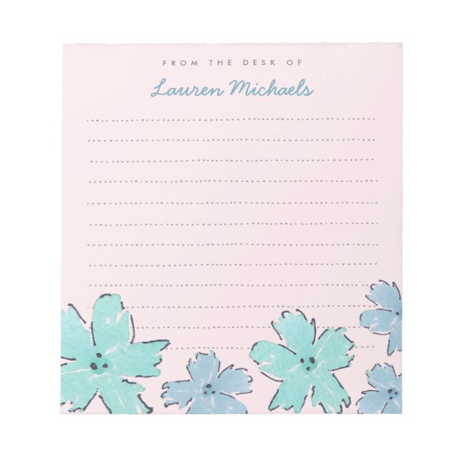 Bloco De Notas Notepad Memo Personalizado das Flores Divertidas (Frente)