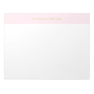 Bloco De Notas Notepad Minimalista de Chic 11x8.5, cor-de-rosa, b